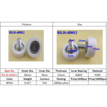 Bsl30-D8w12 Plastic Coated Pulley Ball Bearing 608zz for Window and Cashier
